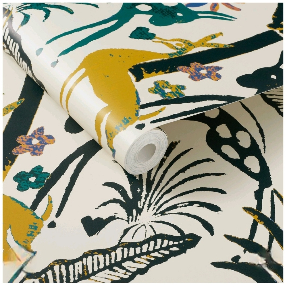 Opalhouse Fiesta Animals Peel & Stick Wallpaper Cream